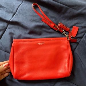 Coach Legacy Leather Large Wristlet Clutch Purse